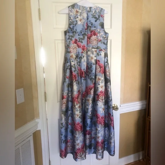 Sachin & Babi Brooke powder blue bouquet gown - Picture 4 of 12